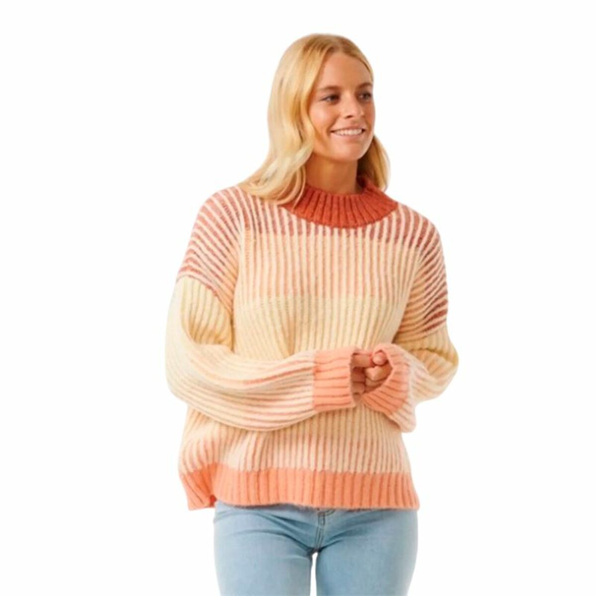 Women’s Sweatshirt without Hood Rip Curl Soleil Rib Knit Crew XS