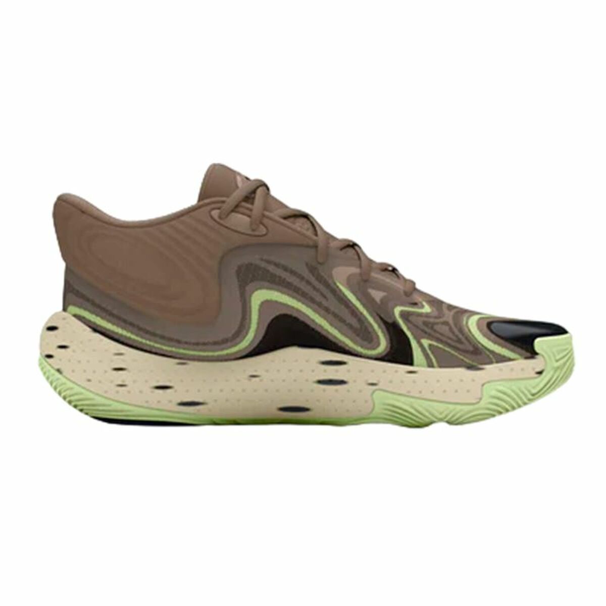 Basketball Shoes for Adults Under Armour Spawn 6 Mid Brown 42.5