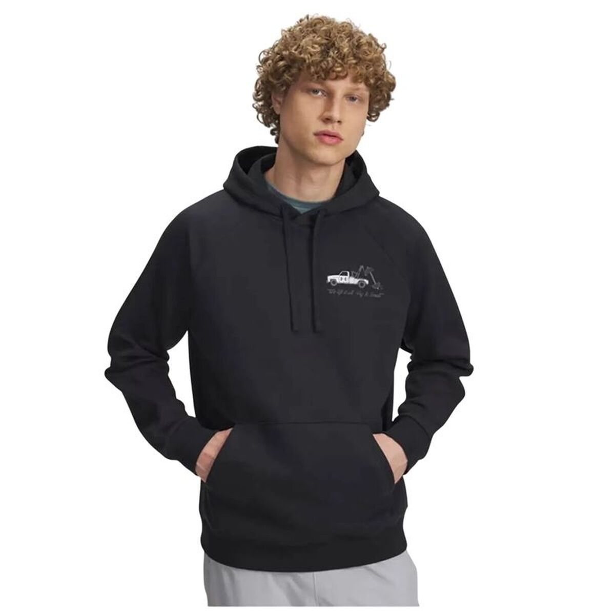 Men’s Hoodie Under Armour Rival Fleece Hbr Logo Hd Black S/M