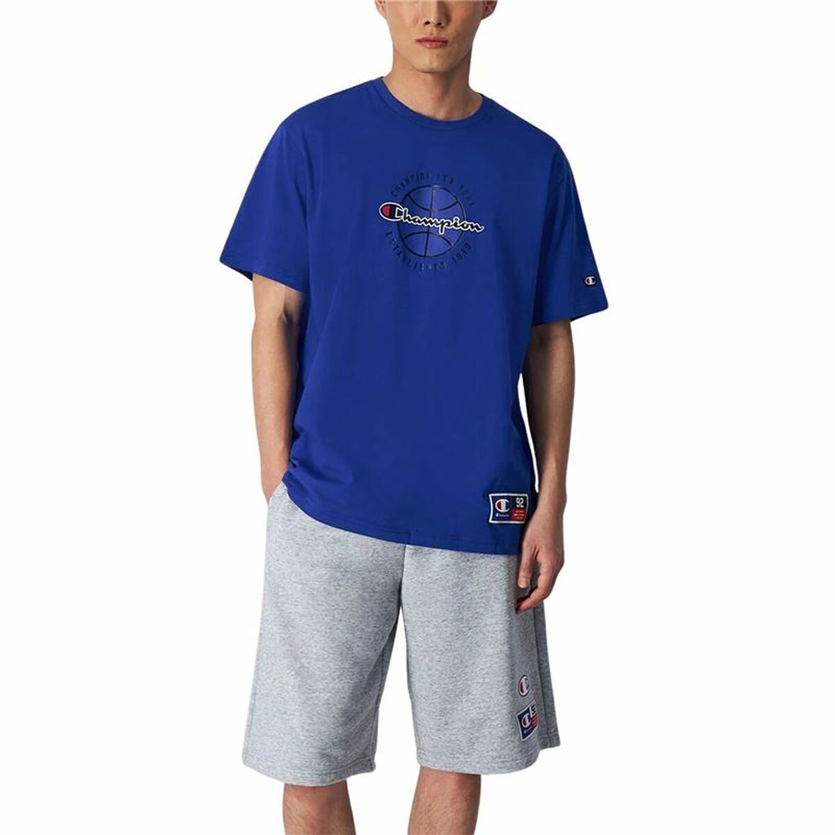 Men’s Short Sleeve T-Shirt Champion Crewneck L