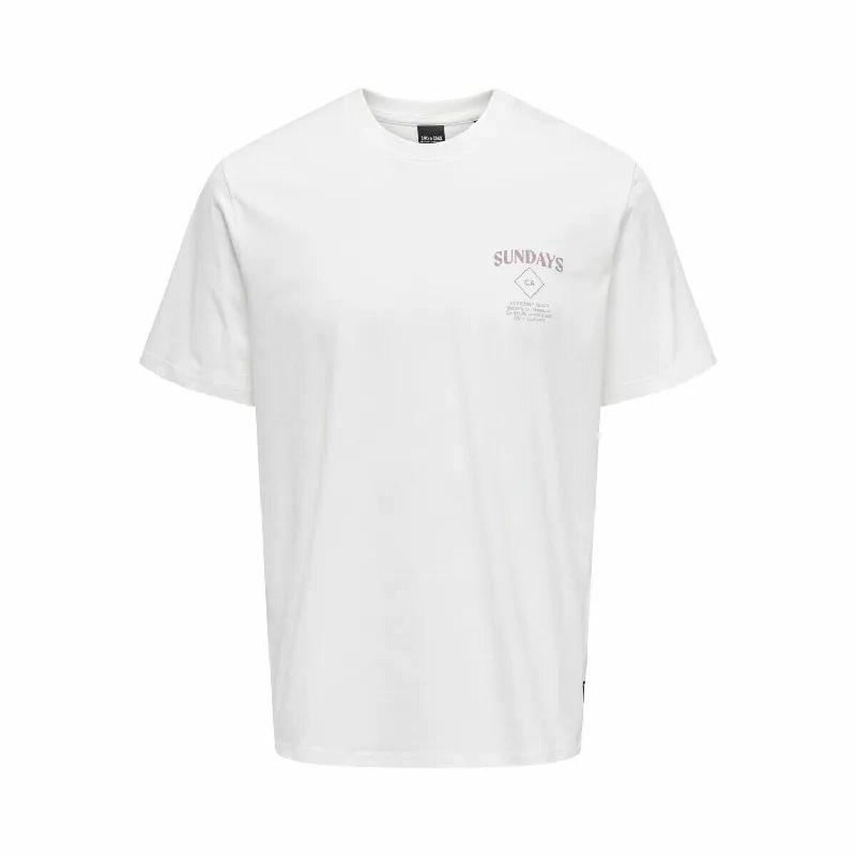 Men’s Short Sleeve T-Shirt Only & Sons Onskye Reg White M