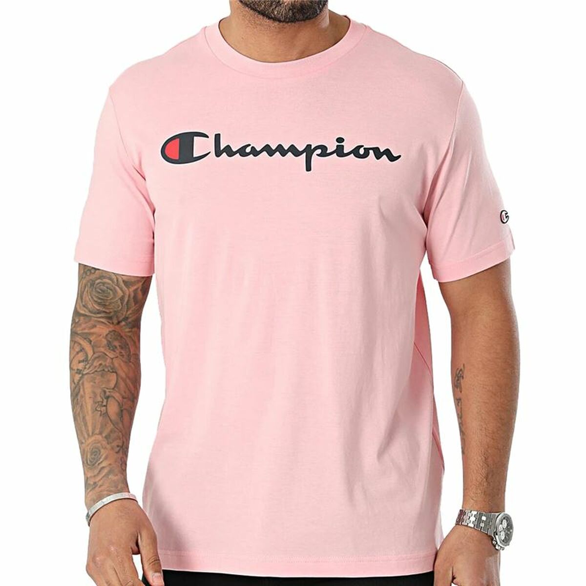 Men’s Short Sleeve T-Shirt Champion Crewneck XL